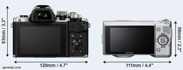 Comparison E-M10 II or NEX-5 rear