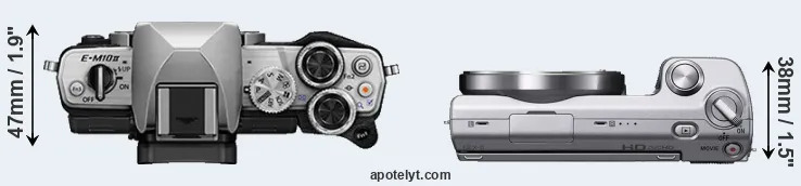 Compare E-M10 II versus NEX-5 top