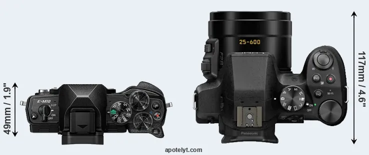 Compare E-M10 IV versus FZ330 top