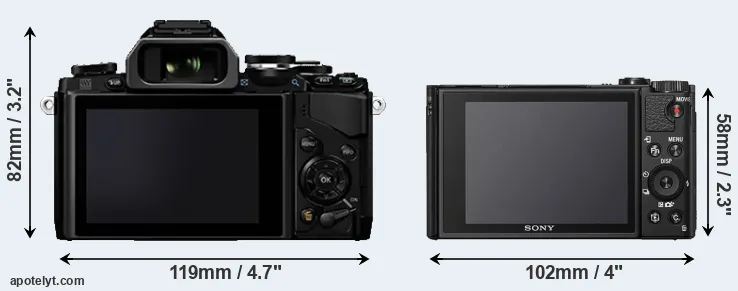 Comparison E-M10 or HX99 rear