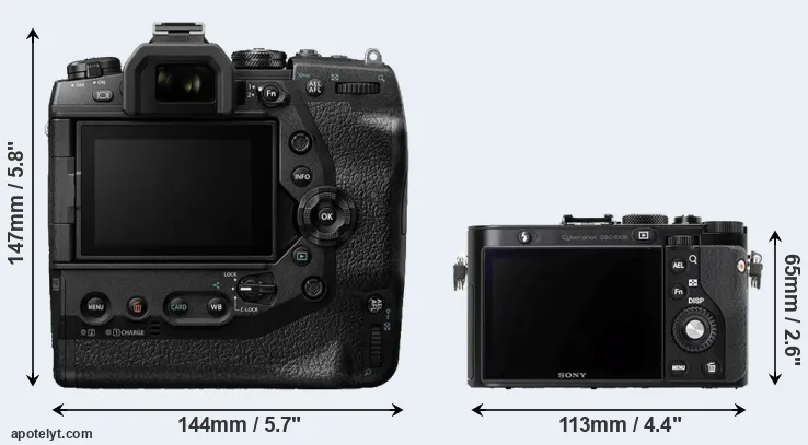 Comparison E-M1X or RX1R rear