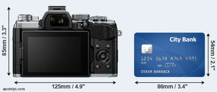 E-M5 III and credit card rear side