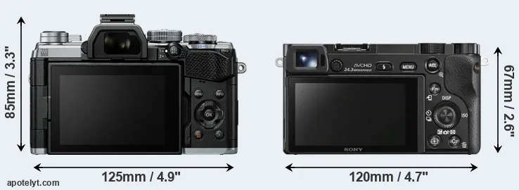 Comparison E-M5 III or A6000 rear