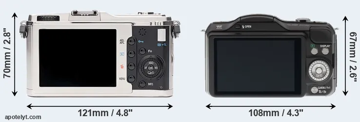 Comparison E-P1 or GF5 rear