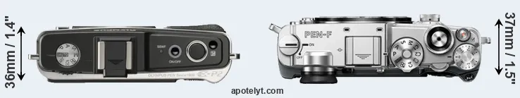 Compare E-P2 versus PEN-F top