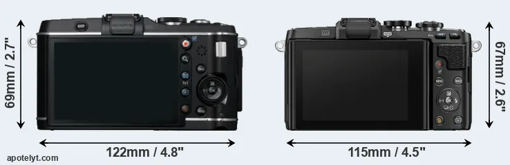 Comparison E-P3 or E-PL7 rear