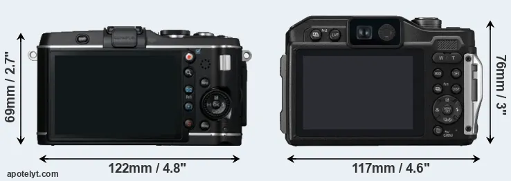 Comparison E-P3 or FT7 rear