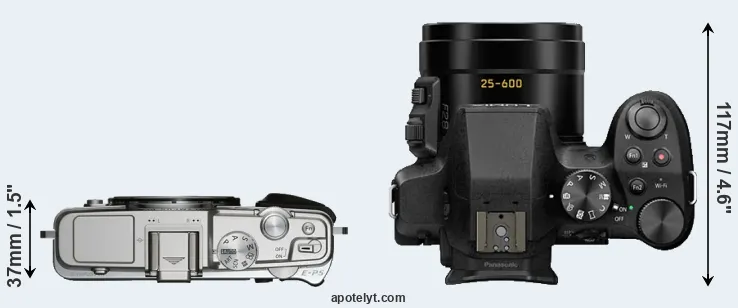 Compare E-P5 versus FZ330 top
