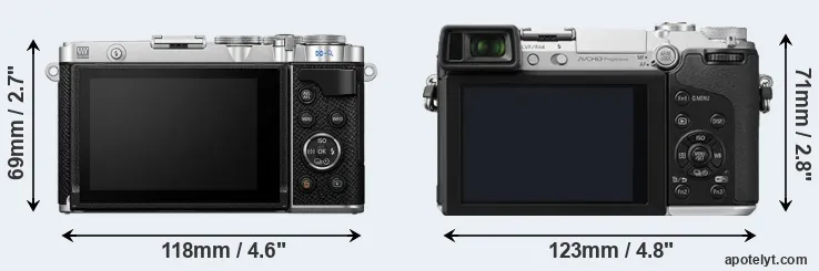 Comparison E-P7 or GX7 rear