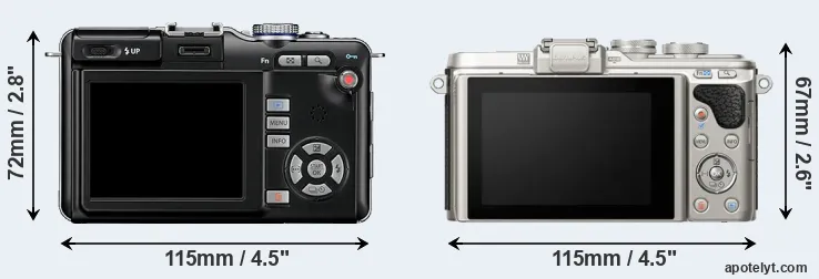 Comparison E-PL1 or E-PL8 rear