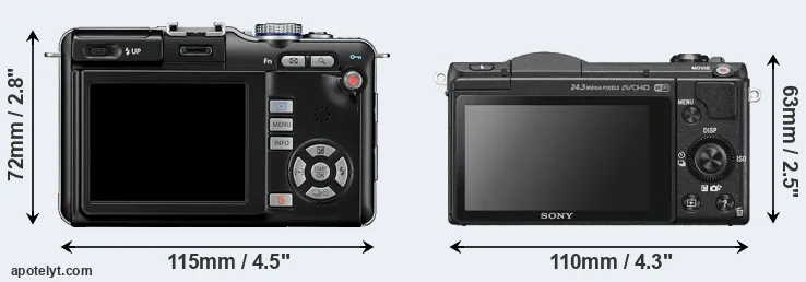 Comparison E-PL1 or A5100 rear