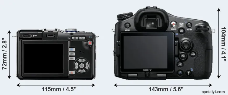 Comparison E-PL1 or A77 rear