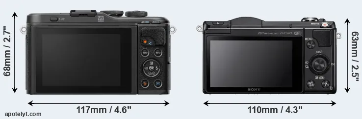Comparison E-PL10 or A5000 rear