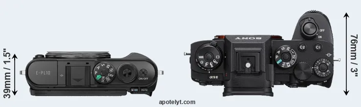Compare E-PL10 versus A9 II top