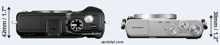Compare E-PL2 versus GM1 top