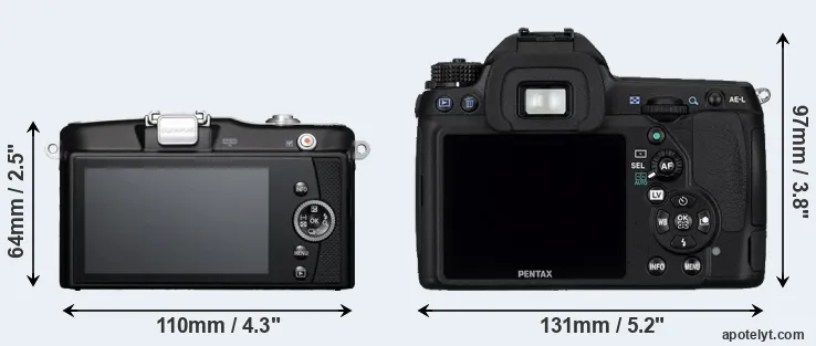 Comparison E-PM1 or K-5 rear