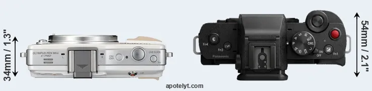 Compare E-PM2 versus G100 top