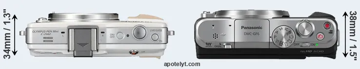 Compare E-PM2 versus GF6 top