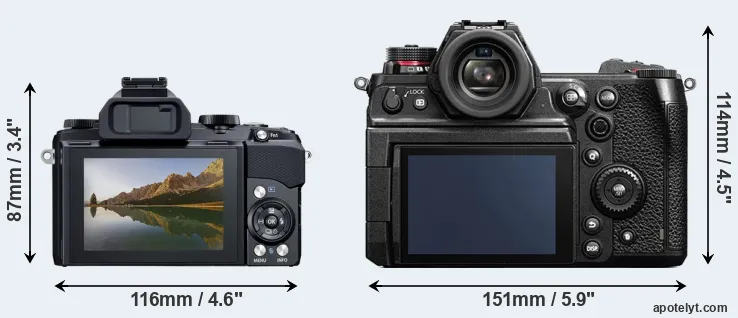 Comparison Stylus 1 or S1H rear