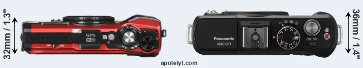 Compare TG-5 versus GF1 top