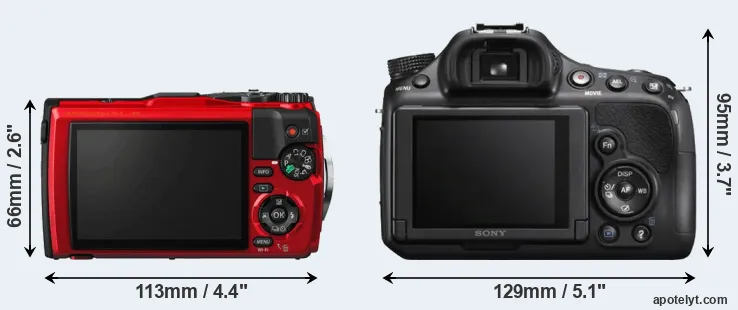Comparison TG-5 or A58 rear
