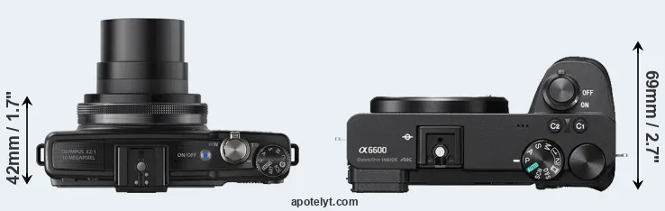 Compare XZ-1 versus A6600 top