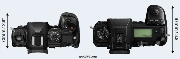 Compare OM-1 versus S1R top