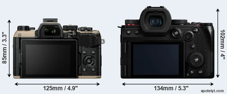 Comparison OM-5 II or G9 II rear