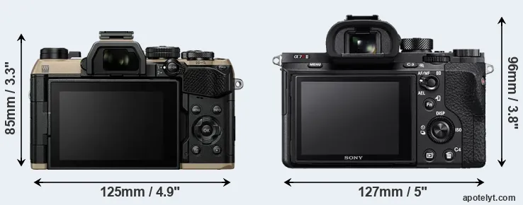 Comparison OM-5 II or A7R II rear