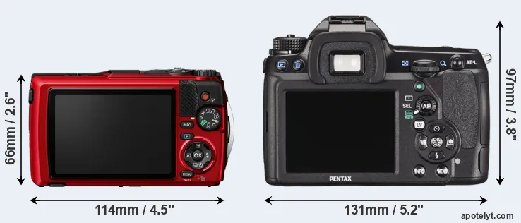Comparison TG-7 or K-5 II rear