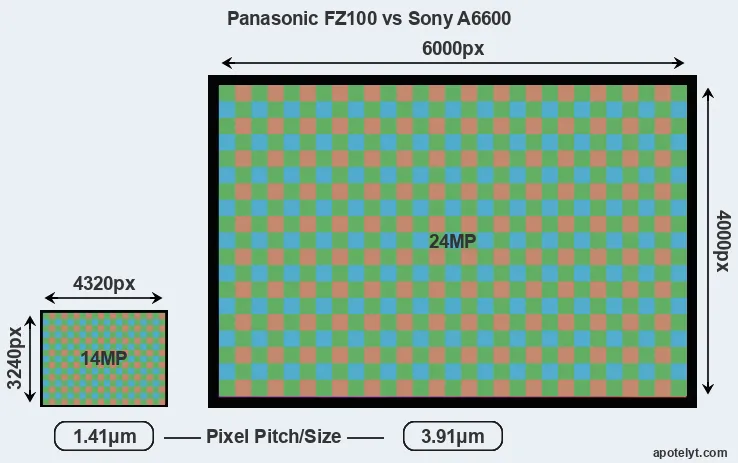 FZ100 versus A6600 MP
