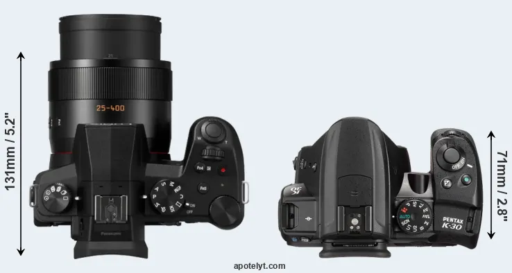 Compare FZ1000 II versus K-30 top