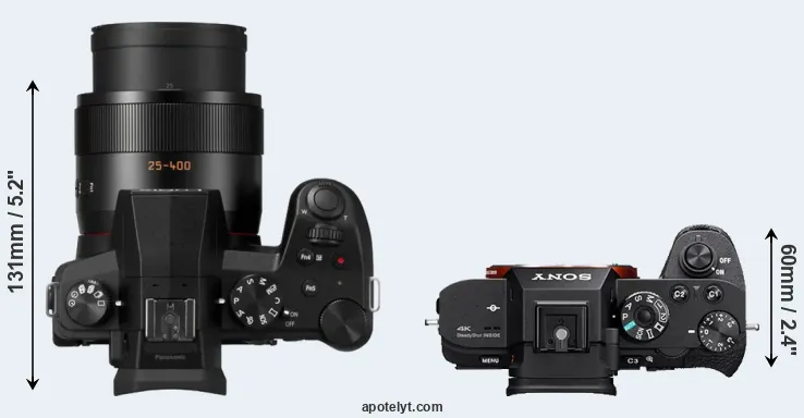 Compare FZ1000 II versus A7S II top