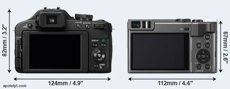 Comparison FZ150 or ZS70 rear