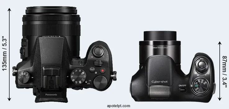Compare FZ2000 versus H200 top