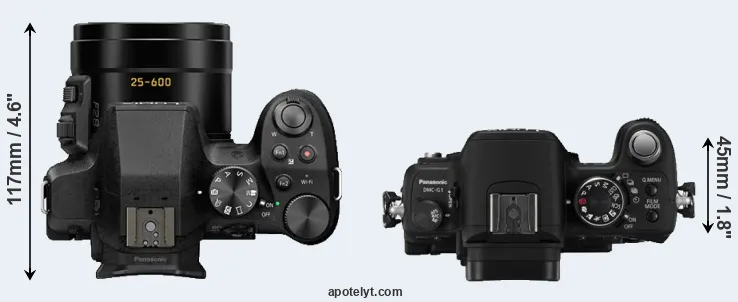 Compare FZ300 versus G1 top
