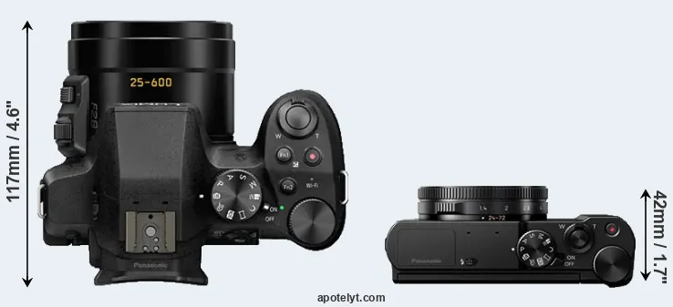 Compare FZ300 versus LX10 top
