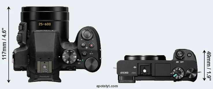 Compare FZ330 versus A6300 top