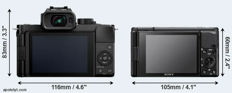 Comparison G100 or ZV-1 rear