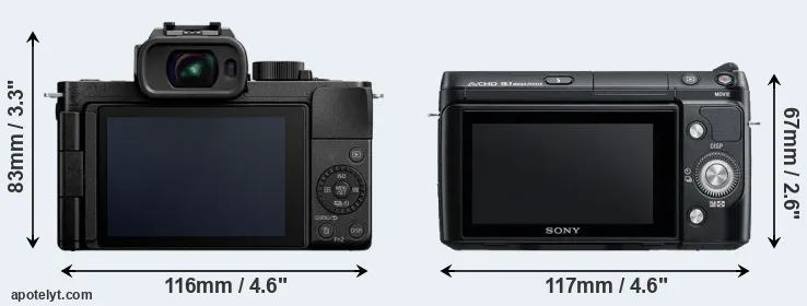 Comparison G110 or NEX-F3 rear