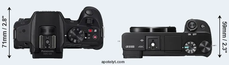 Compare G6 versus A6100 top