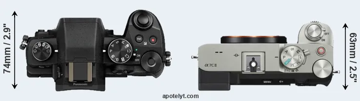Compare G80 versus A7C II top