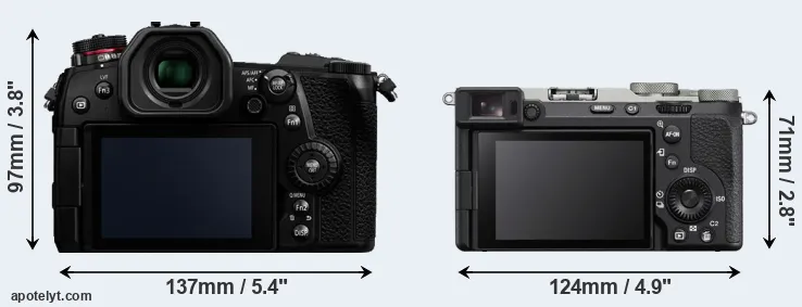 Comparison G9 or A7C R rear