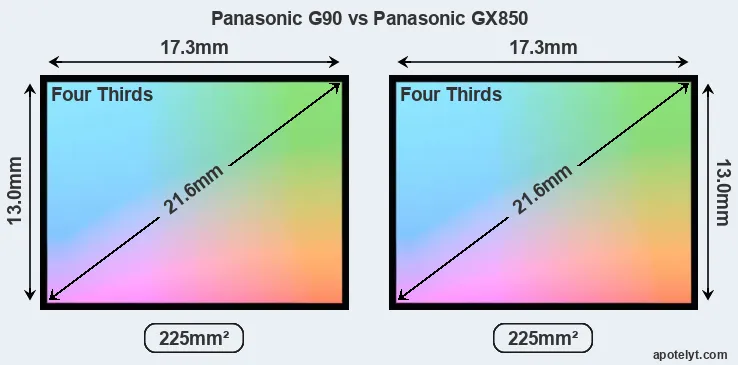 Panasonic G90 and Panasonic GX850 sensor measures