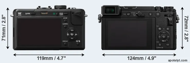 Comparison GF1 or GX9 rear