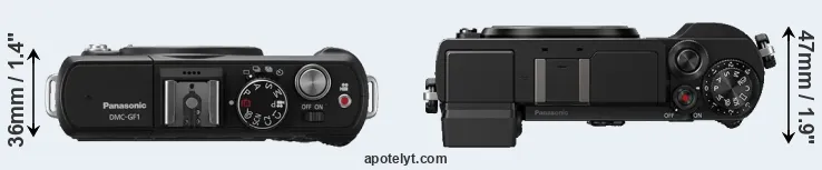 Compare GF1 versus GX9 top