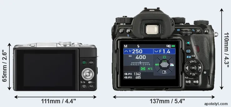 Comparison GF6 or K-1 II rear