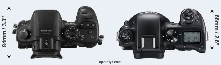 Compare GH4 versus NX1 top
