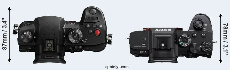 Compare GH5 II versus A7R IV top