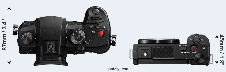 Compare GH5 II versus ZV-E10 top